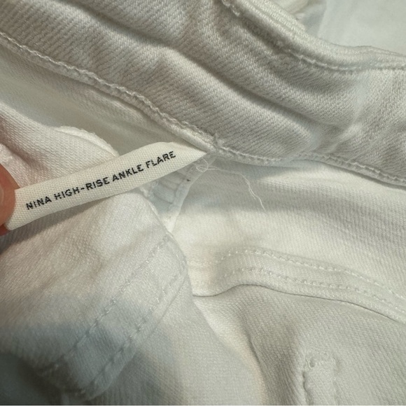 Rag & Bone Nina High Rise Skinny Ankle Flare Denim Jeans White Sz 33 - Picture 10 of 13